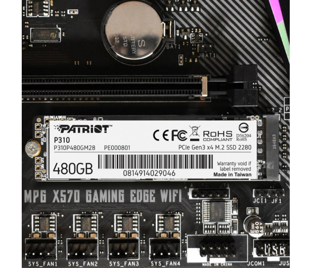 Patriot 480GB M.2 PCIe NVMe P310 - 1067726 - zdjęcie 6